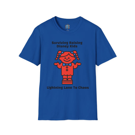 Girl Minifigure Shirt — Red Toy Brick Figure Graphic Tee