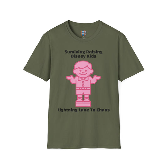 Pink Toy Figurine T-Shirt — Cute Retro Kids Block Design