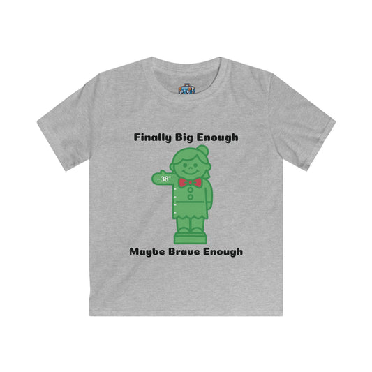 Kids Tee — 'Finally Big Enough, Maybe Brave Enough' Green Toy Soldier Shirt