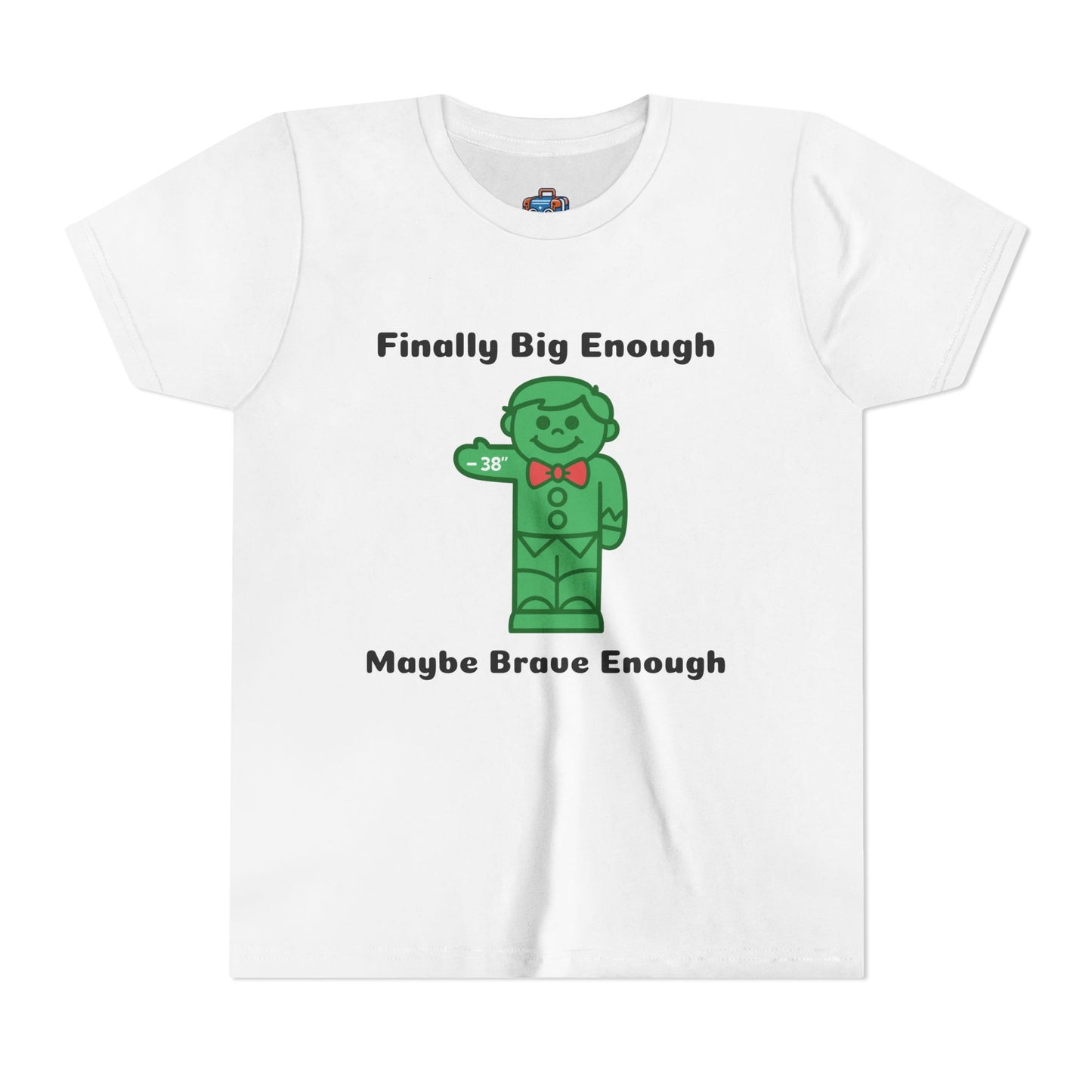 Big Kid Rides Youth Tee — “I’m Finally Big Enough to Ride the Big Kid Rides… But I Might Be Brave Enough”