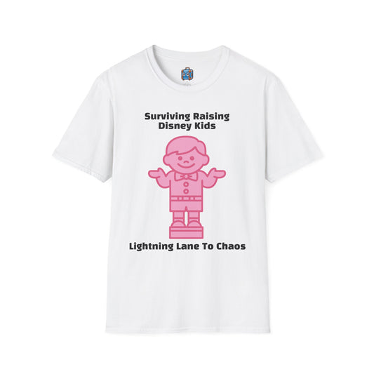 Pink Toy Figurine T-Shirt — Cute Retro Kids Block Design