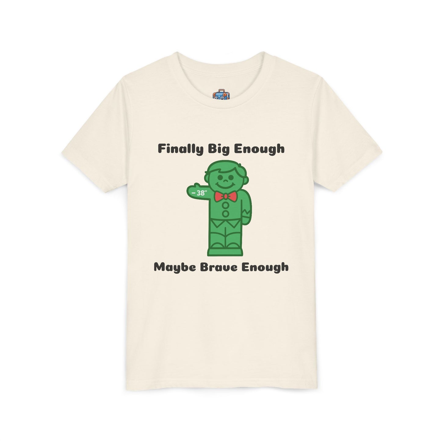 Big Kid Rides Youth Tee — “I’m Finally Big Enough to Ride the Big Kid Rides… But I Might Be Brave Enough”