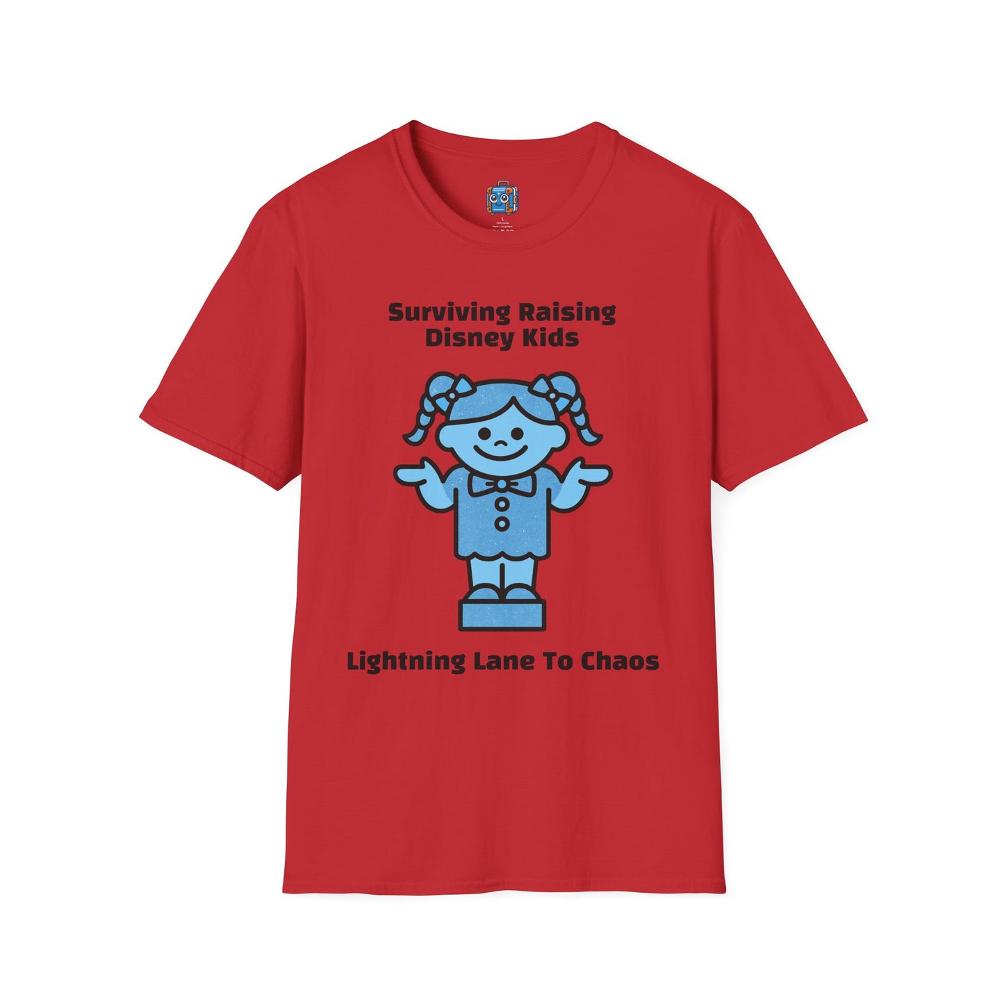 Blue Pigtail Doll Graphic T-Shirt — Cute Kids Cartoon Tee