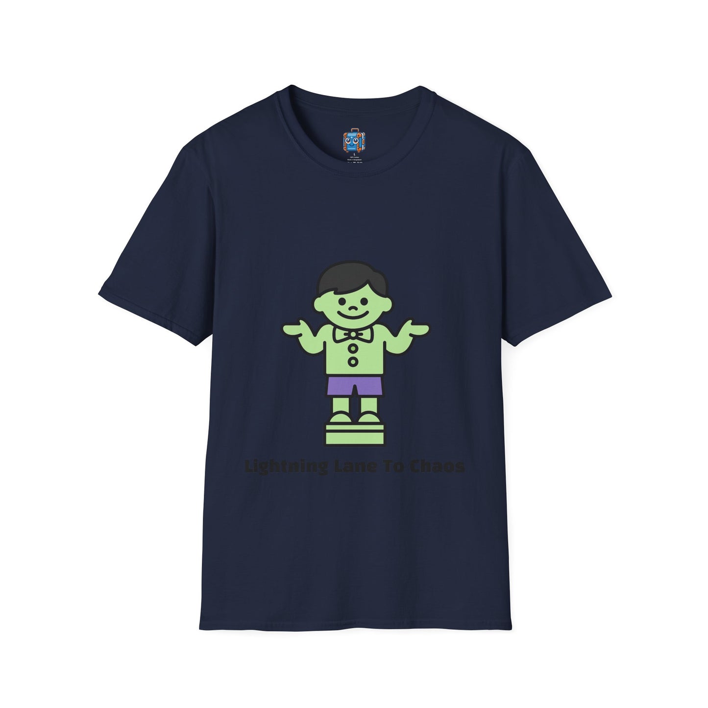 Funny Retro Green Character T-Shirt — "Skipped The Disney Childhood, Evolved Into A Disney Adult"