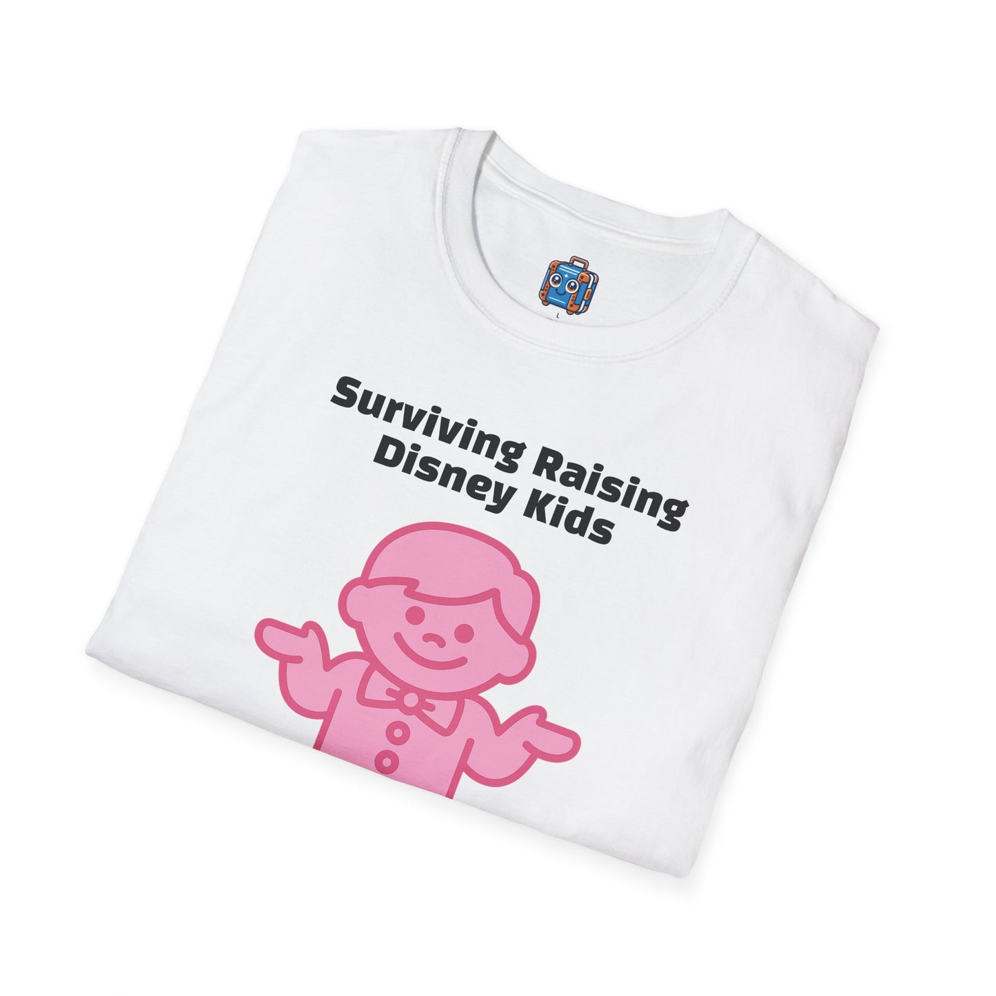 Pink Toy Figurine T-Shirt — Cute Retro Kids Block Design