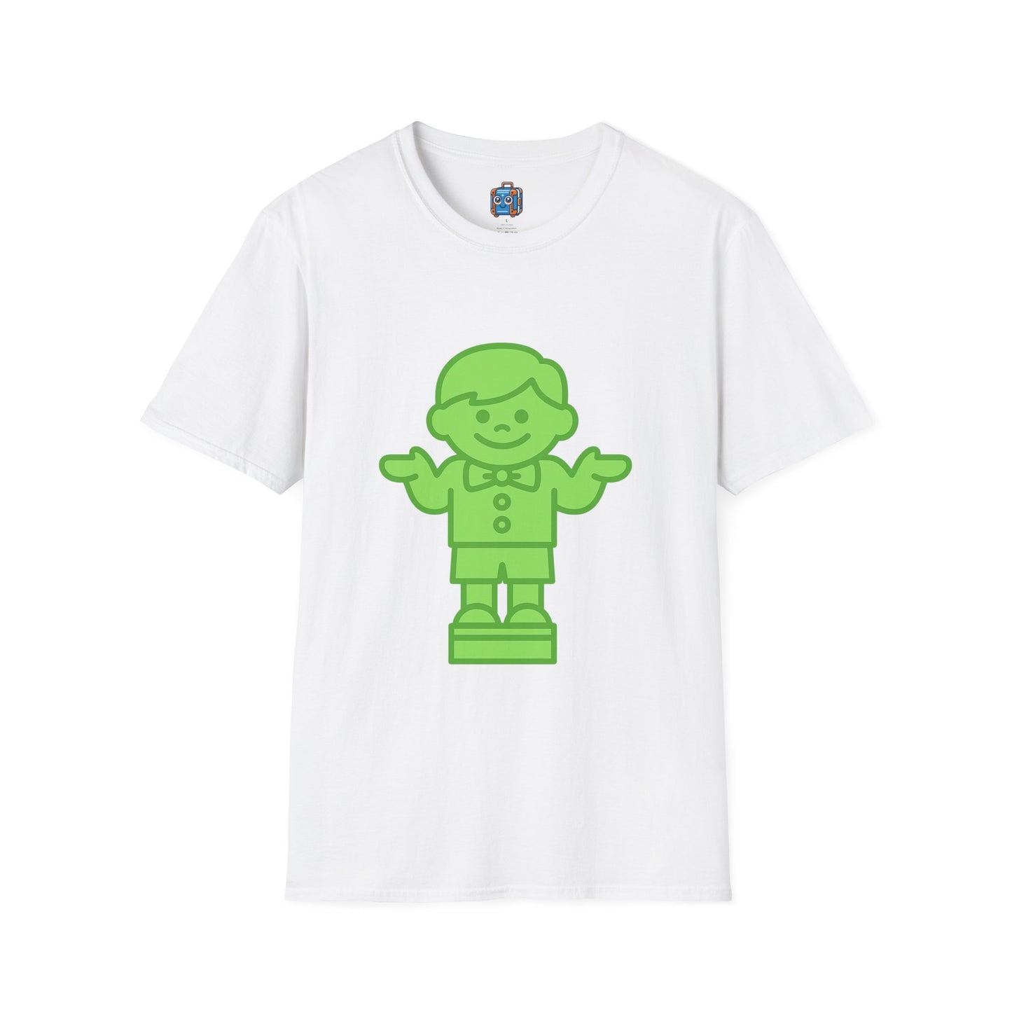 Green Toy Statue T-Shirt — Cute Retro Figure Graphic Tee