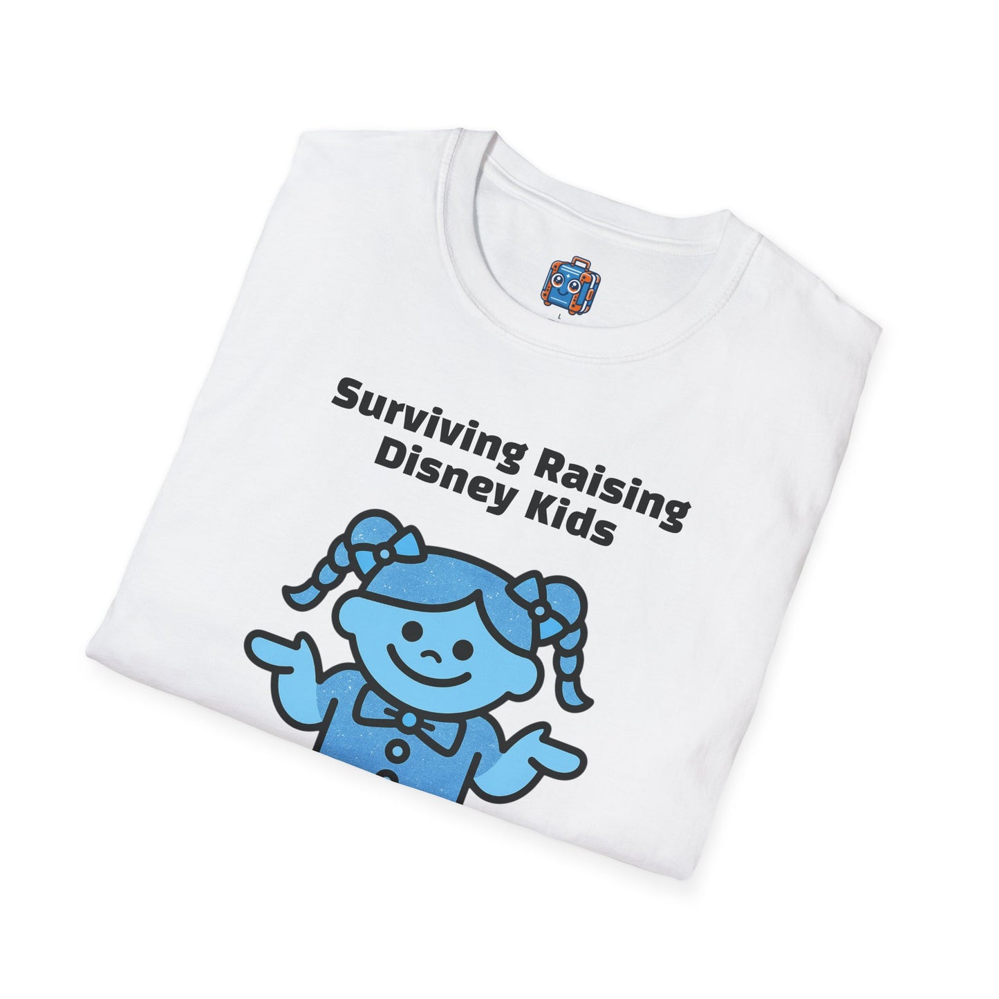 Blue Pigtail Doll Graphic T-Shirt — Cute Kids Cartoon Tee