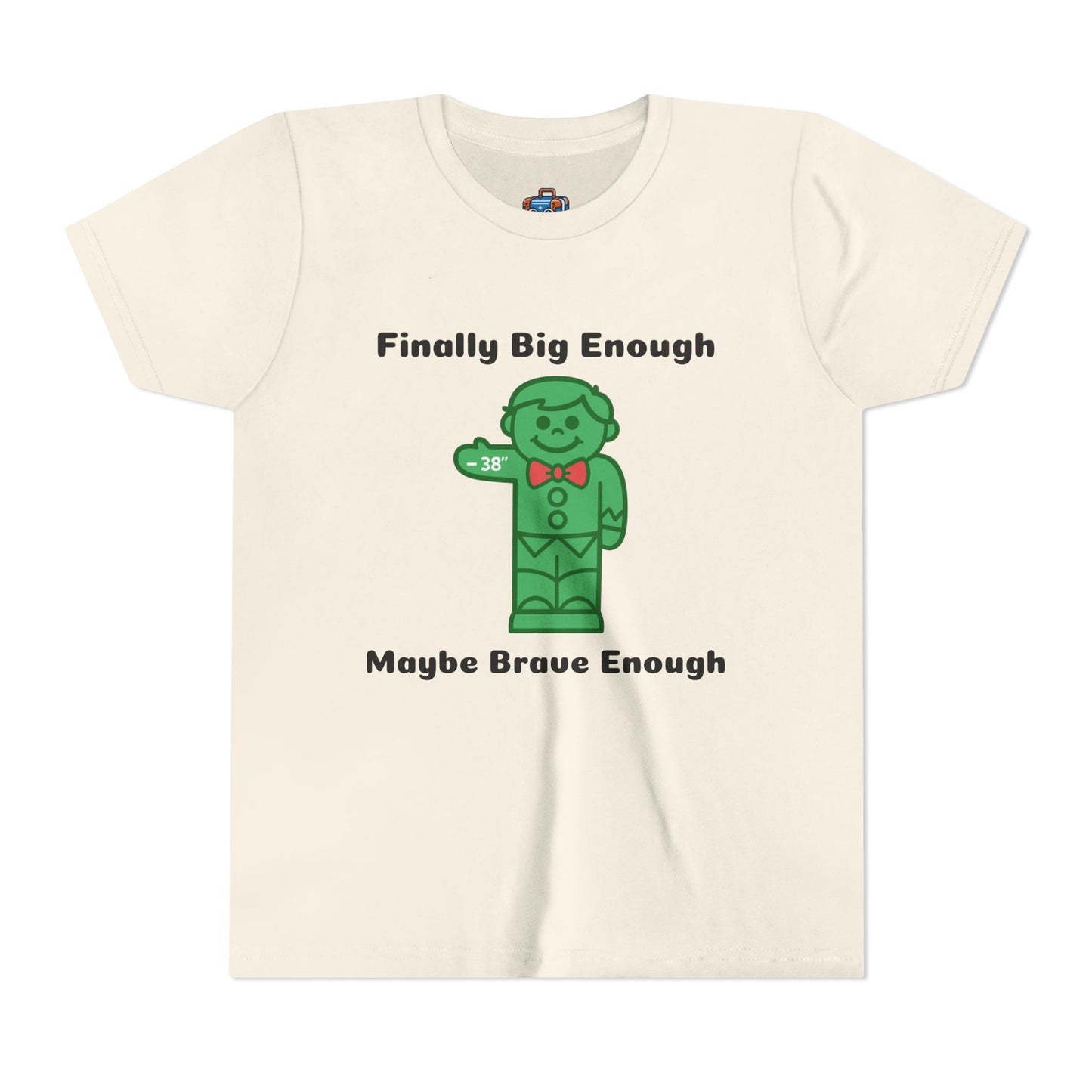 Big Kid Rides Youth Tee — “I’m Finally Big Enough to Ride the Big Kid Rides… But I Might Be Brave Enough”