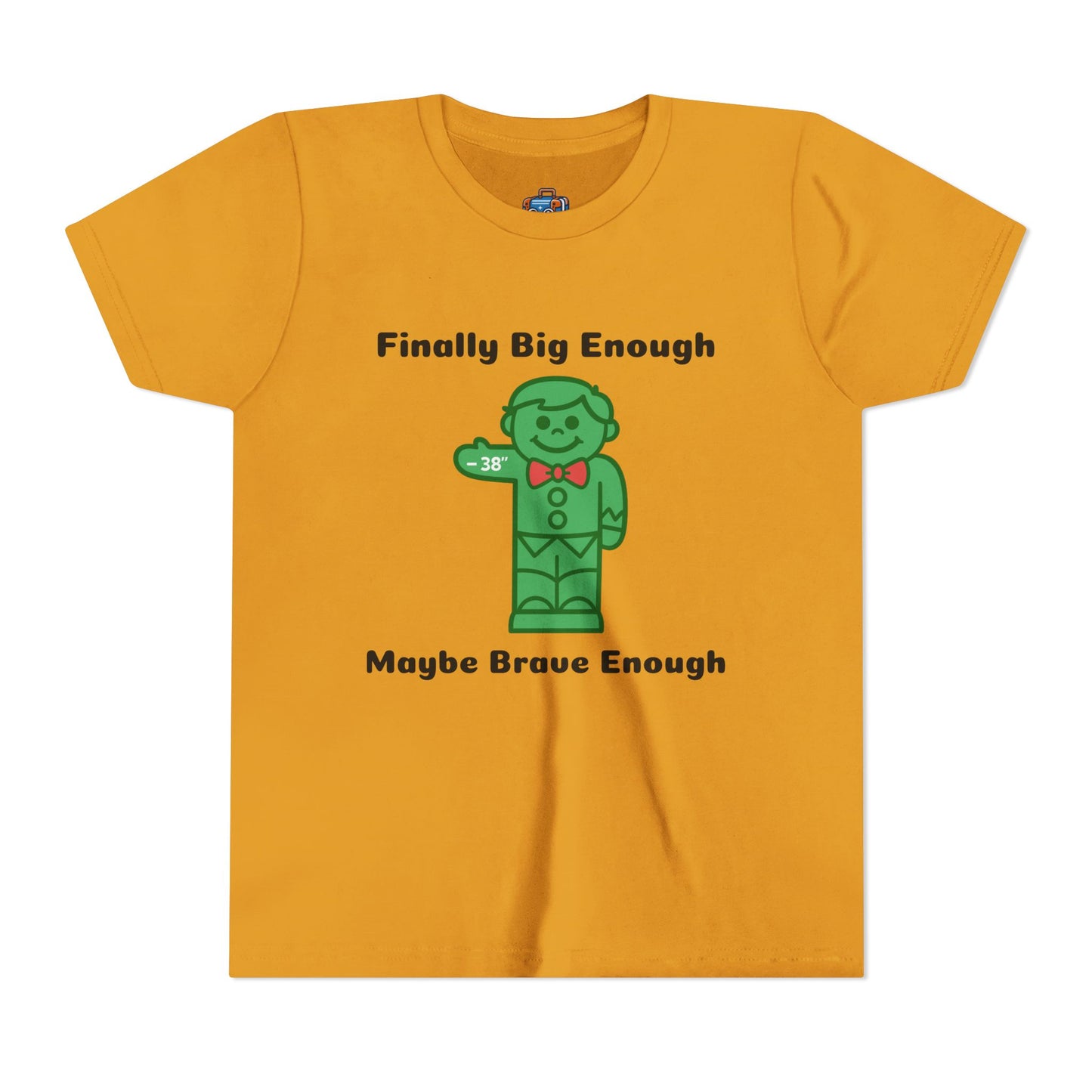 Big Kid Rides Youth Tee — “I’m Finally Big Enough to Ride the Big Kid Rides… But I Might Be Brave Enough”
