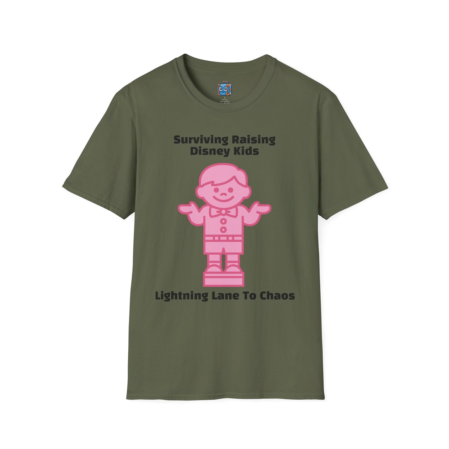 Pink Toy Figurine T-Shirt — Cute Retro Kids Block Design