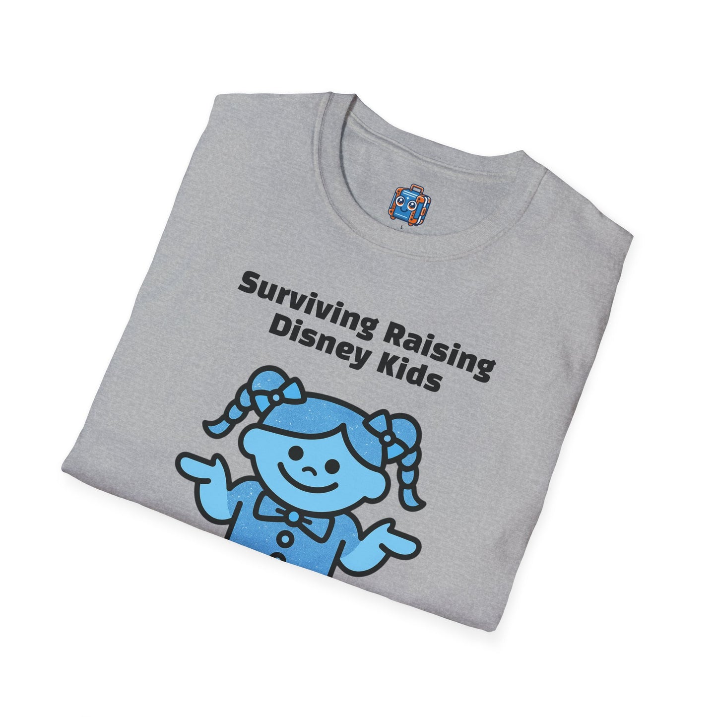 Blue Pigtail Doll Graphic T-Shirt — Cute Kids Cartoon Tee