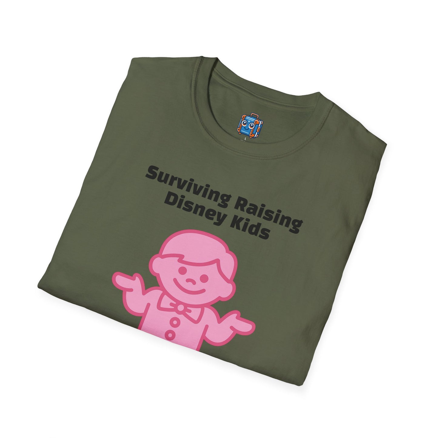 Pink Toy Figurine T-Shirt — Cute Retro Kids Block Design