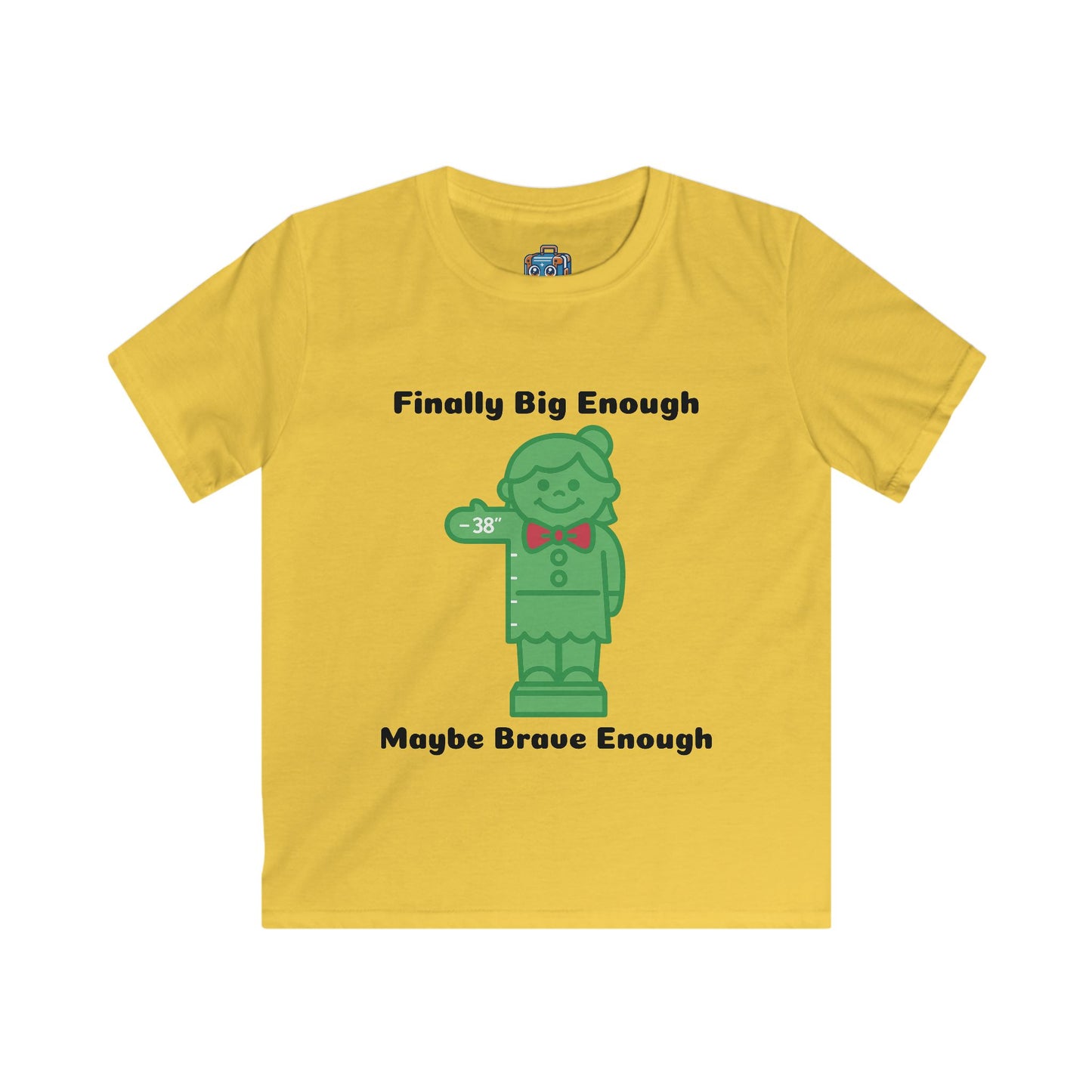 Kids Tee — 'Finally Big Enough, Maybe Brave Enough' Green Toy Soldier Shirt