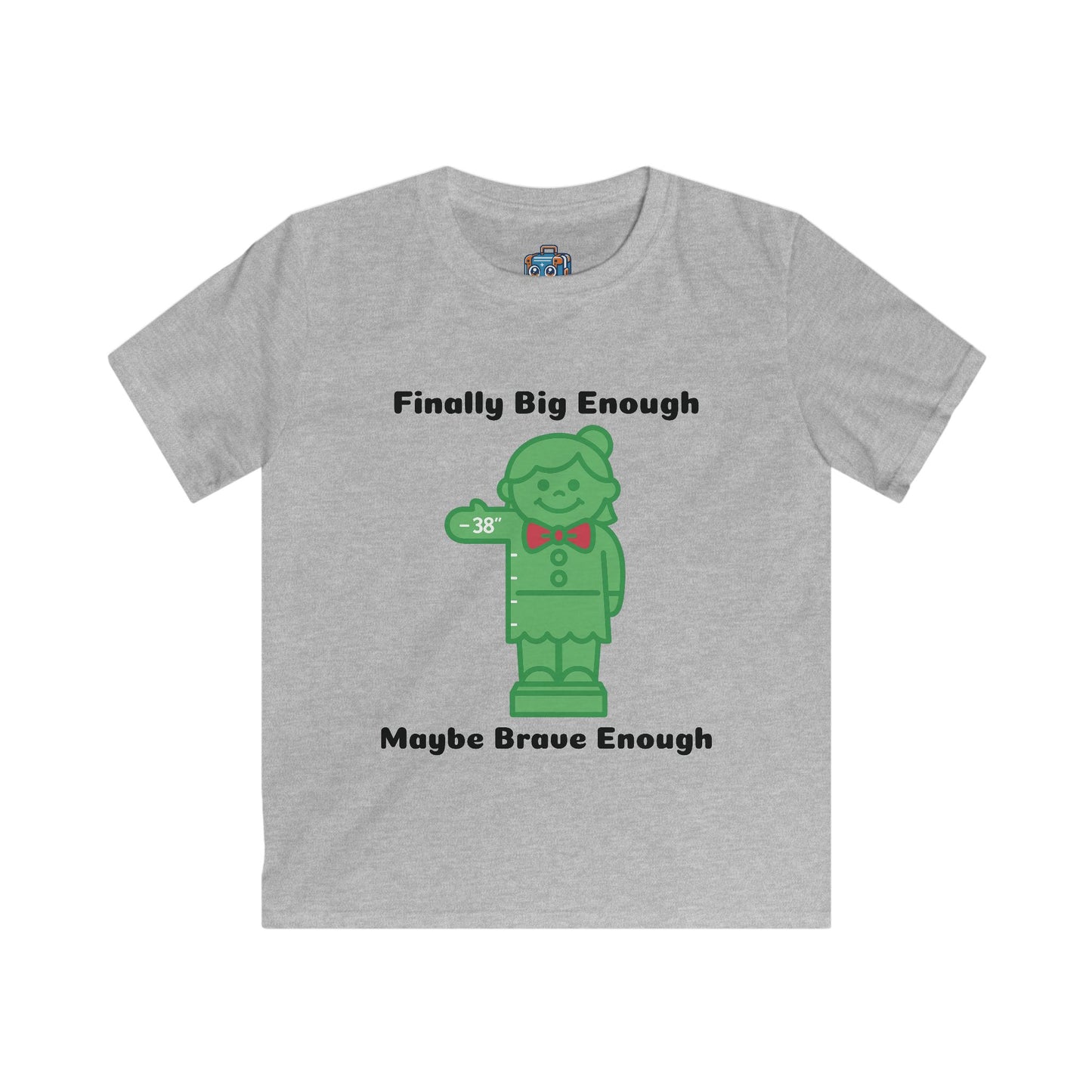 Kids Tee — 'Finally Big Enough, Maybe Brave Enough' Green Toy Soldier Shirt